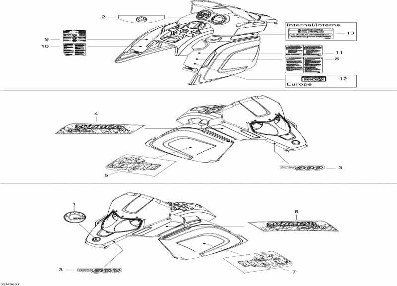  Ski Doo Tundra 300F, 2006 - Decals