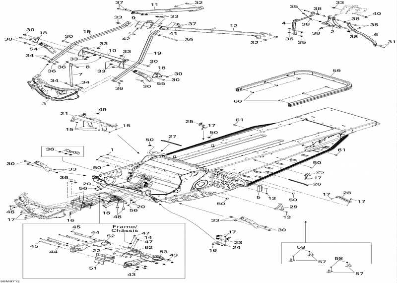 snowmobile SKIDOO - Frame And Components