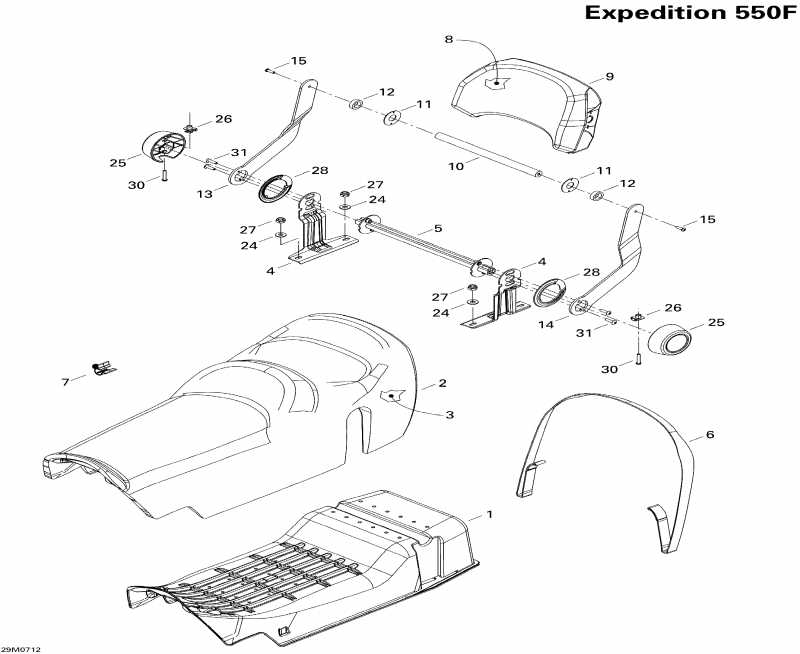 Снегоход BRP SkiDoo - Seat  - Седло