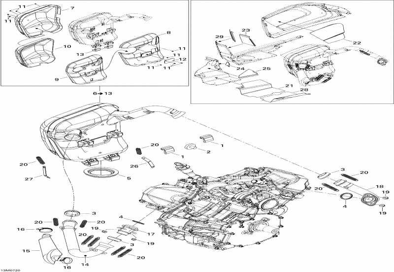 snowmobile  Expedition Sport V-800, 2007 - Exhaust System