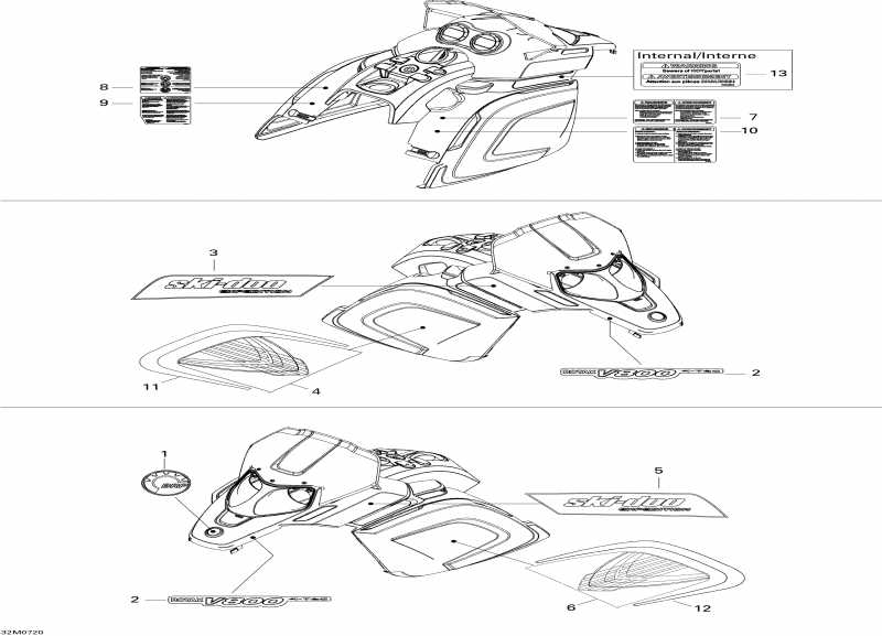 snowmobile  Expedition Sport V-800, 2007  - Decals