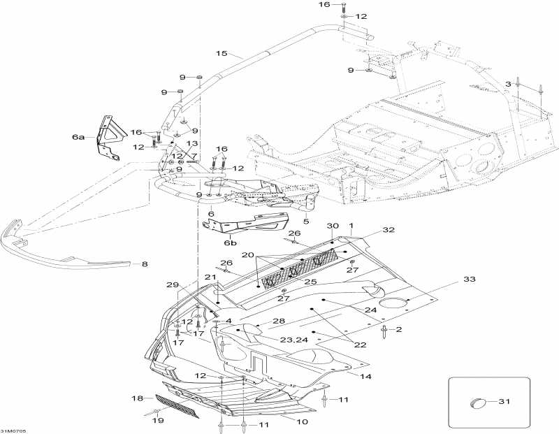  BRP SkiDoo Expedition TUV 600 H.O. SDI, 2007 - Bottom Pan