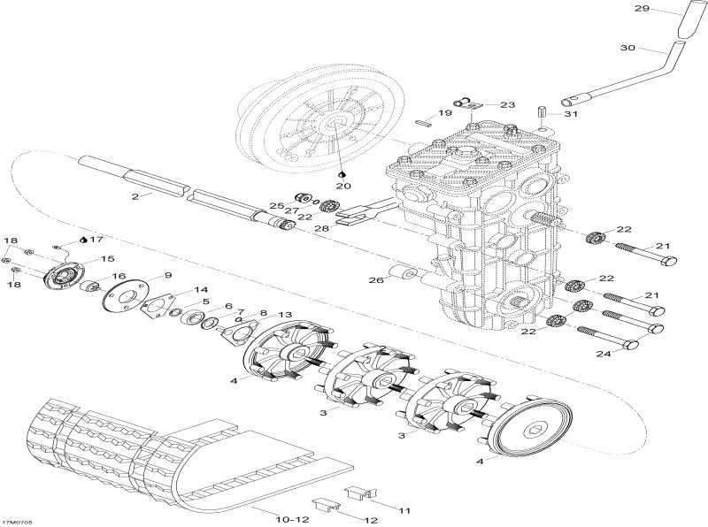 snowmobile  Expedition TUV 600 H.O. SDI, 2007 - Drive System