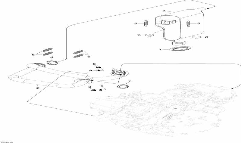 Skidoo Expedition TUV V800, 2007 - Exhaust System