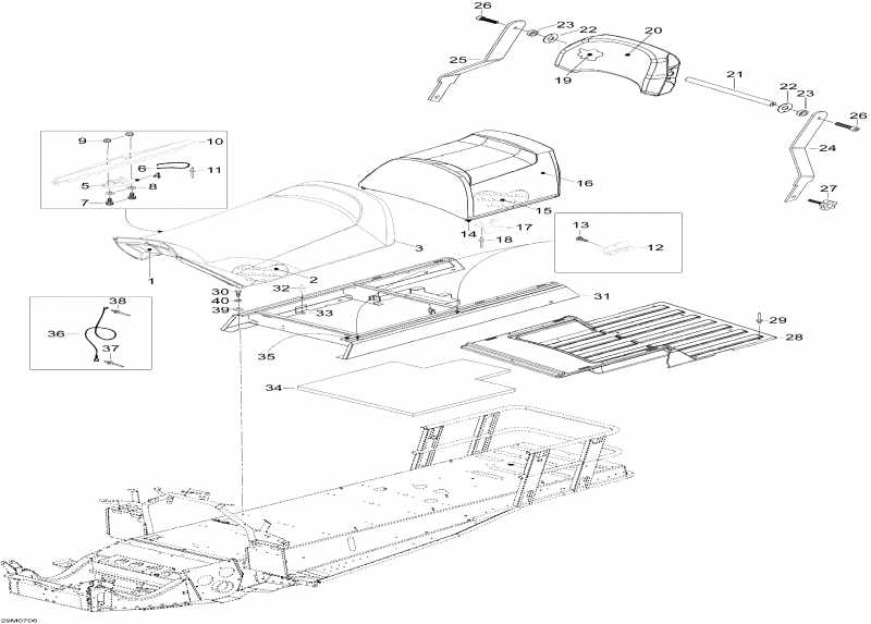 snowmobile ski-doo Expedition TUV V800, 2007 - Seat