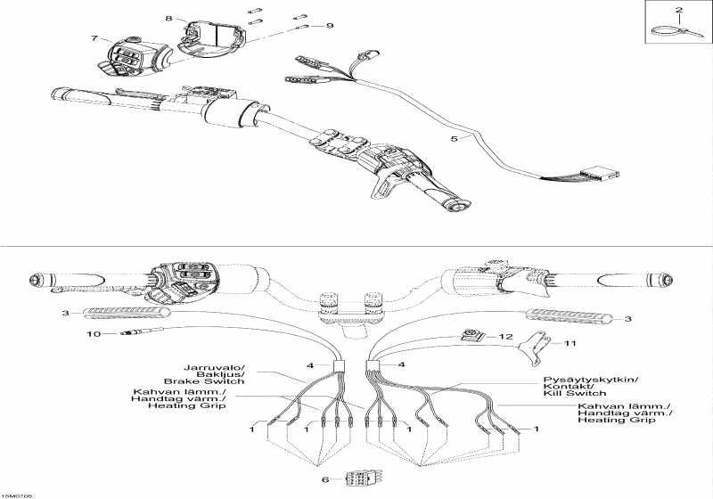  BRP SkiDoo Expedition TUV V800, 2007 - Steering Wiring Harness