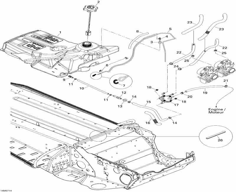 Ski Doo Freestyle Back Country 550F, 2007  - Fuel System