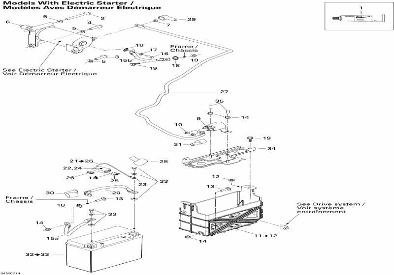 snowmobile  Freestyle Back Country 550F, 2007 - Battery And Starter