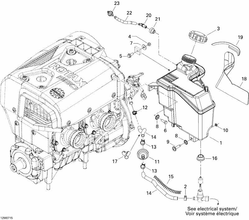 snowmobile ski-doo Freestyle Park 550F, 2007 - Oil System