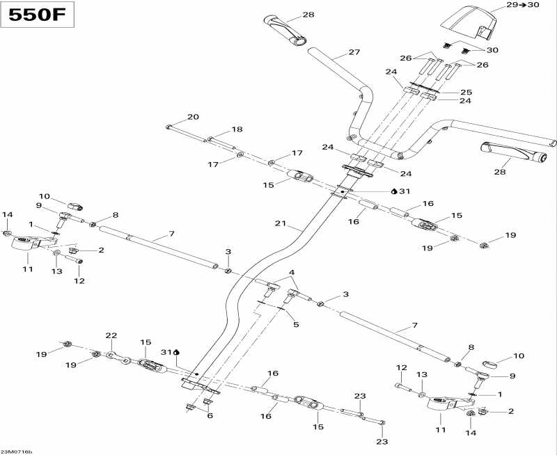 snowmobile   Freestyle Session 550F, 2007 - Steering System 550f