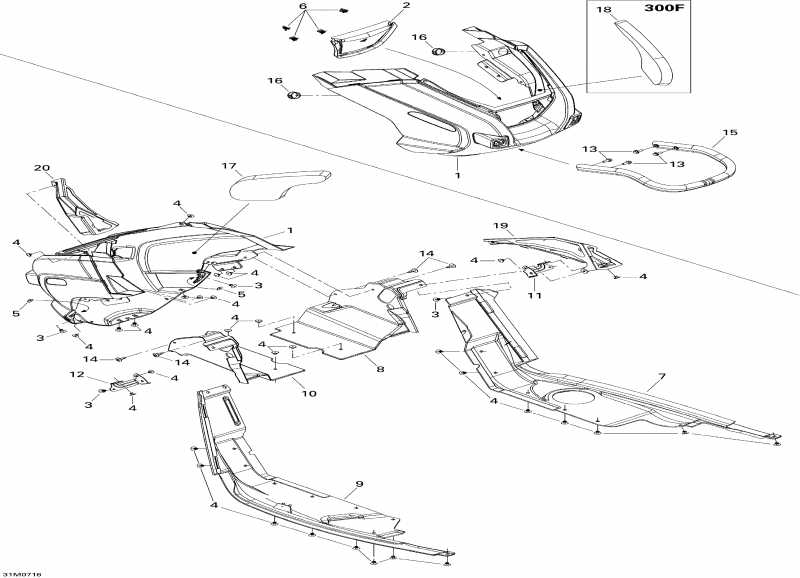 Ski Doo - Bottom Pan 550f