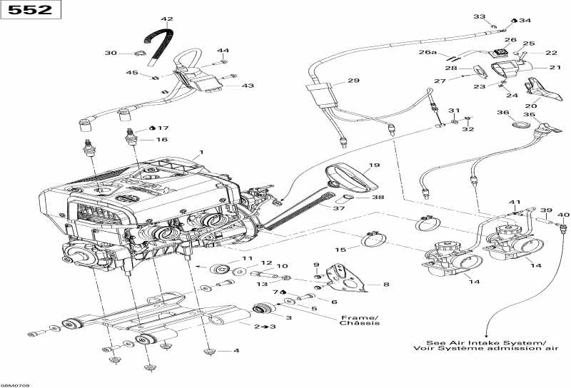  Skidoo - Engine And Engine Support