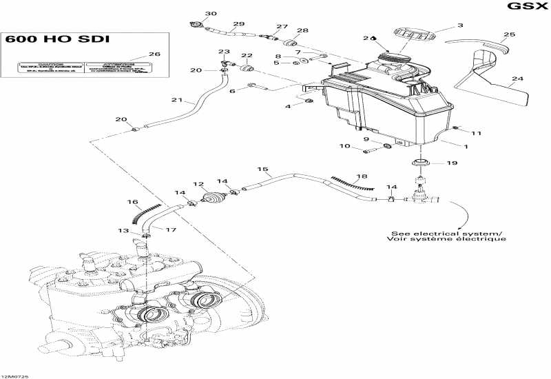  ski-doo - Oil System 500ss, 800 Ho