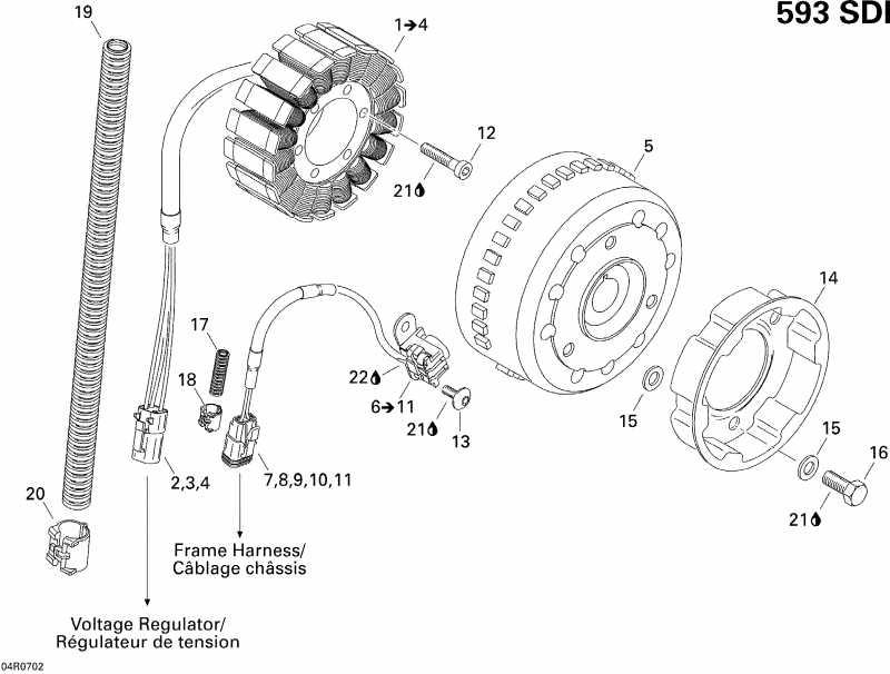  BRP  GSX Sport 600 HO SDI, 2007 - Magneto