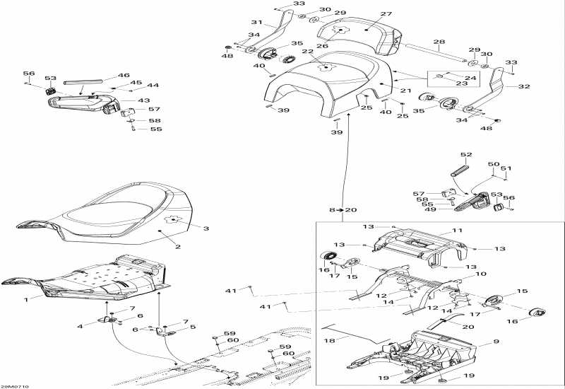 snowmobile Skidoo  GTX 550F, 2007 - Seat Fan