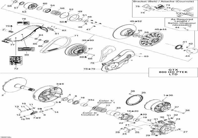 snowmobile ski-doo - Pulley System 800ho