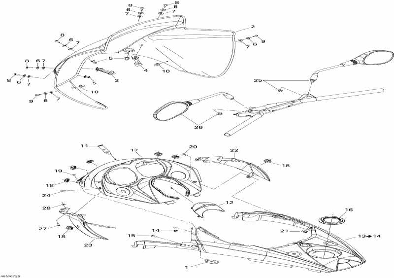  ski-doo - Windshield And Console 800 Ho Ptek