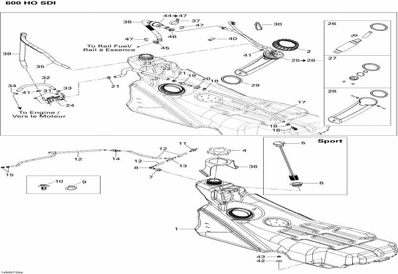  GTX Sport 600 HO SDI, 2007 - Fuel System 600 Sport