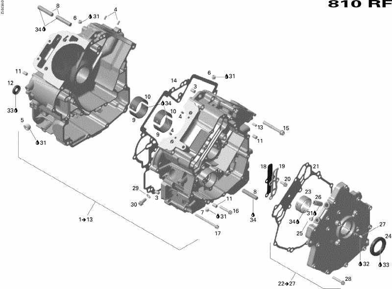 BRP  Legend Touring V800, 2007 - Crankcase