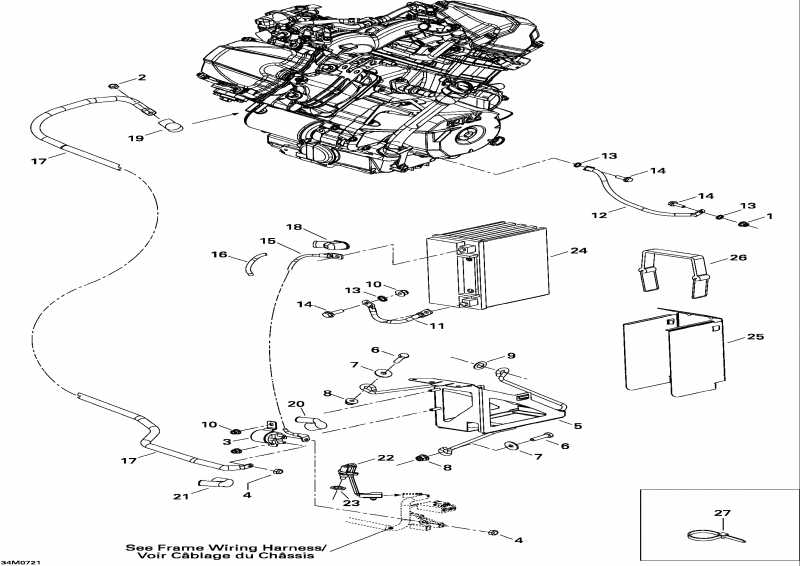 snowmobile Ski-doo Legend Touring V800, 2007  - Battery And Starter