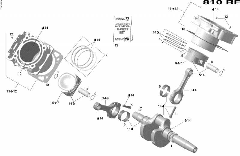 ��������  Legend Trail V800, 2007 - Crankshaft, Piston And Cylinder