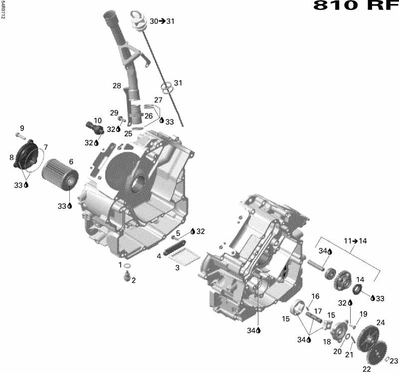 snowmobile BRP Legend Trail V800, 2007 - Engine Lubrication