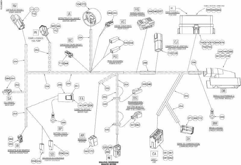 SKIDOO  Legend Trail V800, 2007 - Electrical Harness