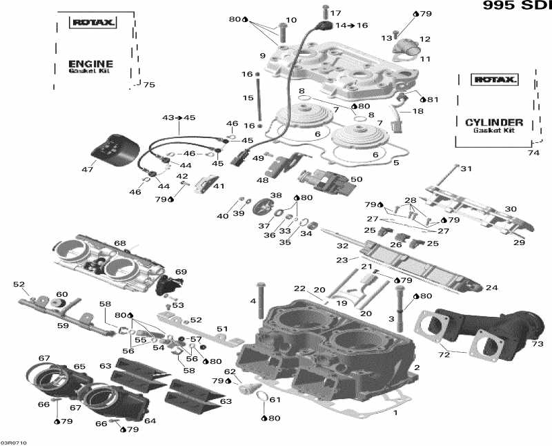  Skidoo MACH Z Adrenaline, 2007 - Cylinder And Cylinder Head, Mach, Mxz, Hm Eur