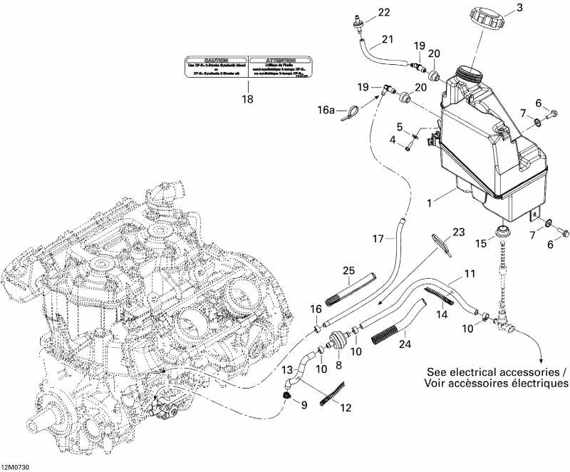 Skidoo MACH Z X, 2007  - Oil System