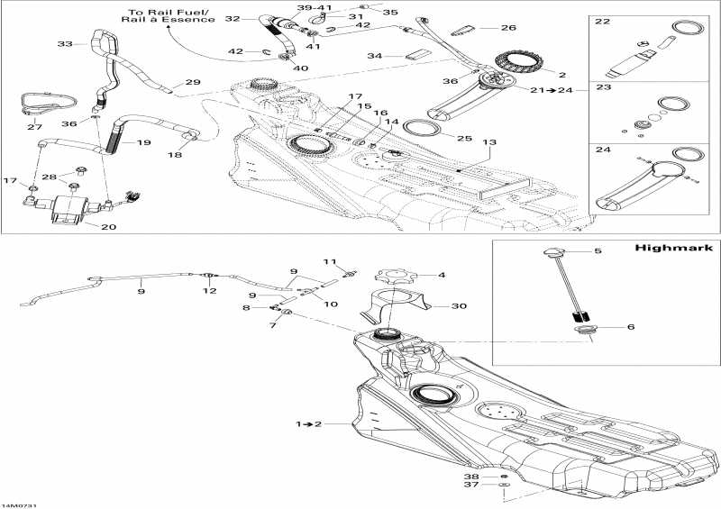 Skidoo MX Z 1000 SDI Renegade RT, 2007 - Fuel System