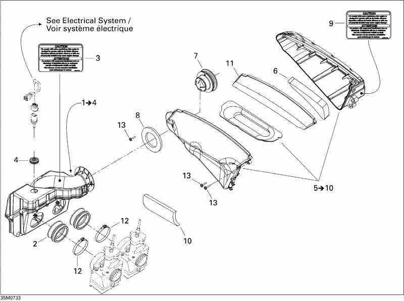 Ski Doo  MX Z 440X Racing, 2007 - Air Intake System