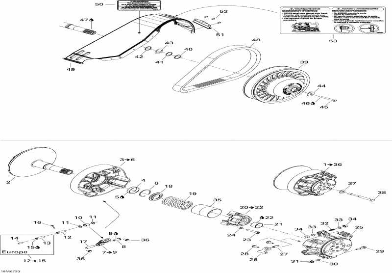  Skidoo MX Z 440X Racing, 2007 - Pulley System