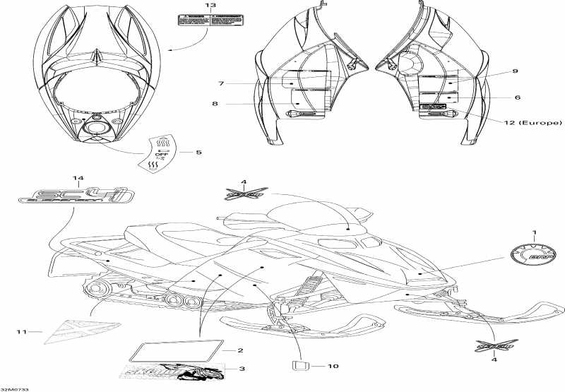 snowmobile  ������ MX Z 440X Racing, 2007 - Decals