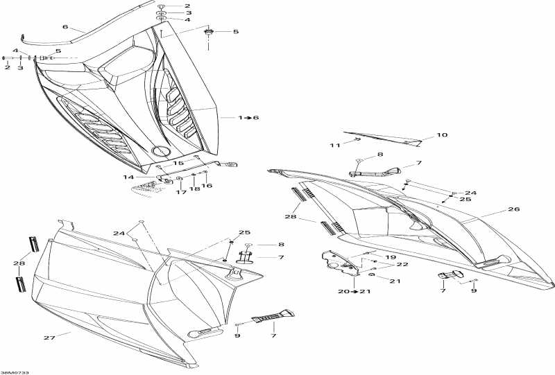 snowmobile Ski-doo - Hood