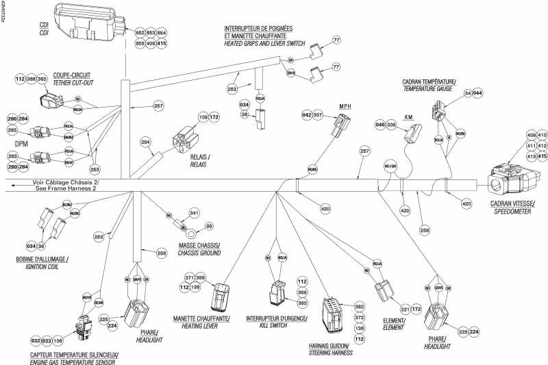  Skidoo MX Z 440X Racing, 2007  - Electrical Harness 1