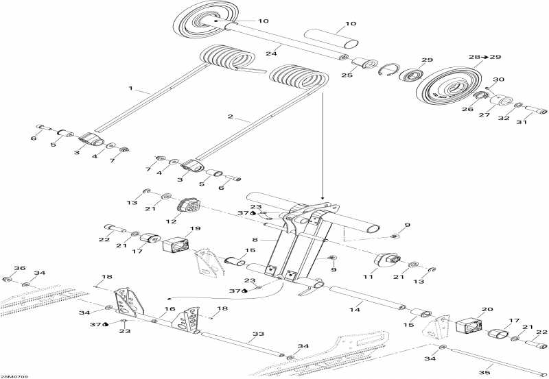 snowmobile Ski-doo MX Z 550F, 2007  - Rear Arm