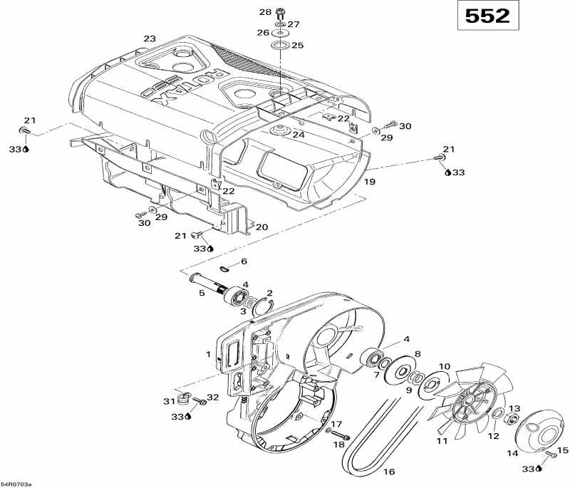  BRP  MX Z 550X, 2007 - Fan & Cylinder Cowls 1