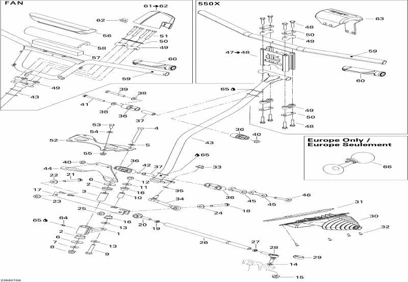  SkiDoo MX Z 550X, 2007 - Steering System X