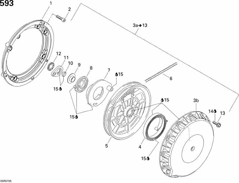 snowmobile BRP - Rewind Starter