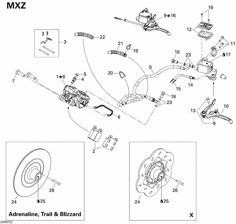 snowmobile Ski-doo MX Z Adrenaline 500SS, 2007  - Hydraulic Brakes Adr