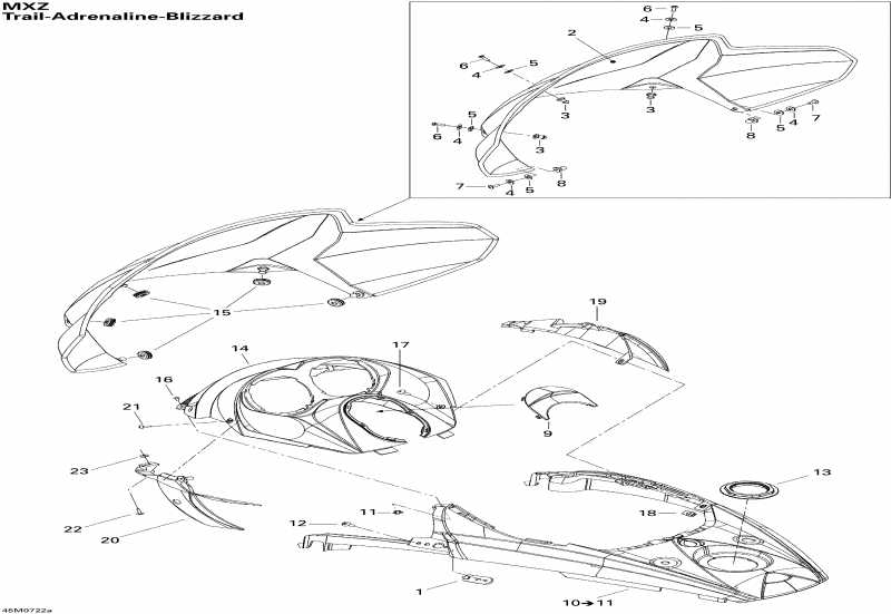 �������� Ski Doo ������ MX Z Adrenaline 500SS, 2007 - �������� ������ � Console 500 Ss, 600 Ho