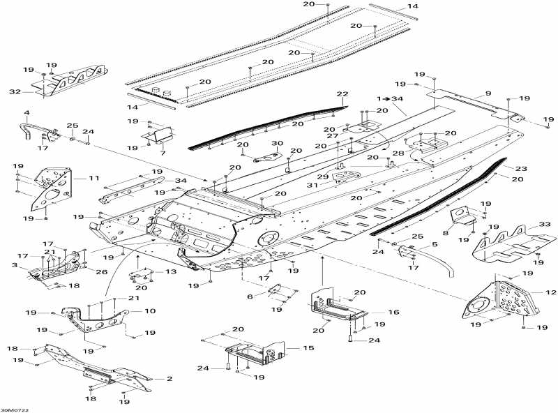 snowmobile Ski Doo - Frame