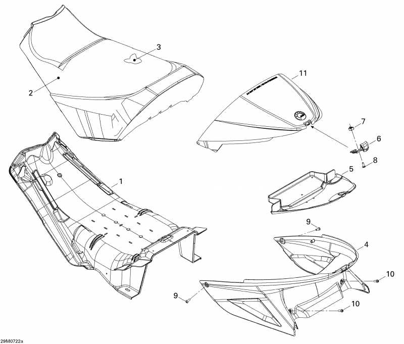 SKIDOO - Seat Trail, Adrenaline, Blizzard