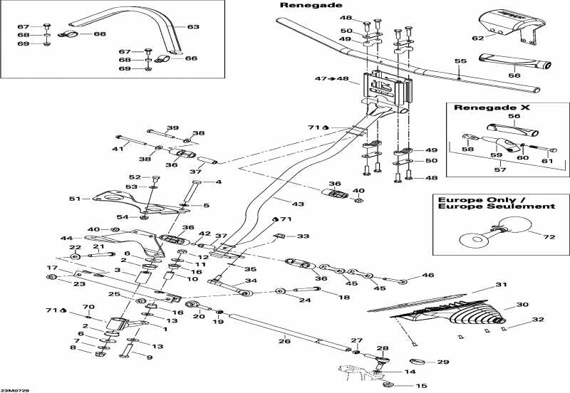   MX Z Renegade X 800 HO PTEK, 2007 - Steering System Renx 800