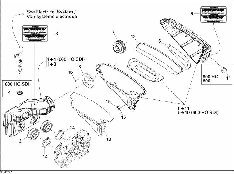  ski-doo - Air Intake System 600 Ho Sdi