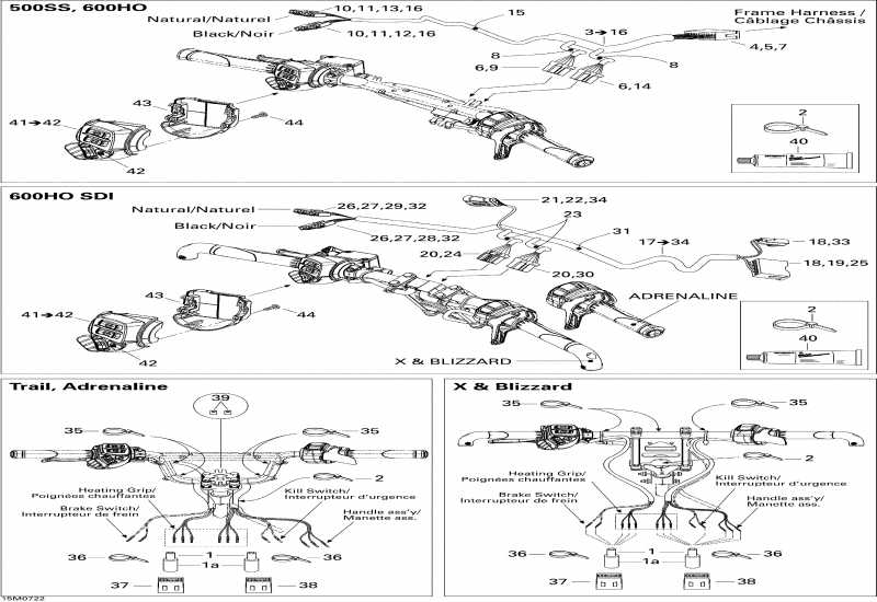 Skidoo - Steering Wiring Harness X, Blizzard