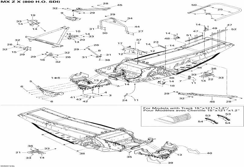 BRP ����������� MX Z X 800 HO PTEK, 2007 - Frame And Components X