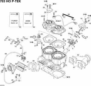 01- ,      (01- Cylinder, Exhaust Manifold And Reed Valve)