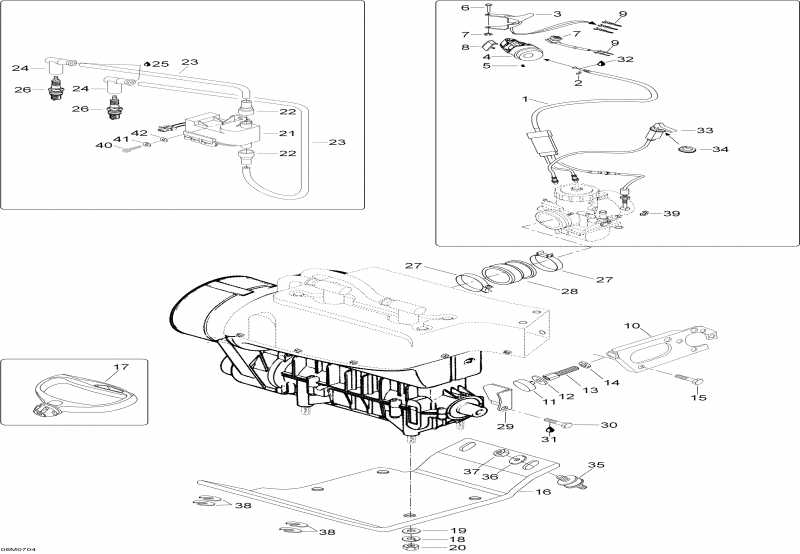 snowmobile Ski Doo Skandic LT 440F, 2007 - Engine And Engine Support