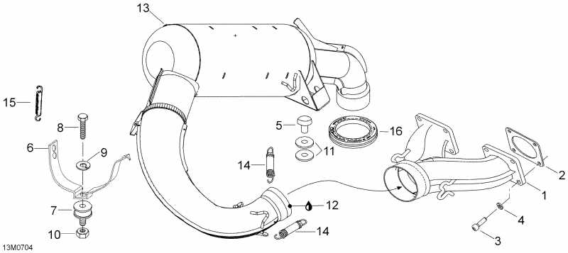 �������� Skidoo Skandic LT 440F, 2007 - Exhaust System